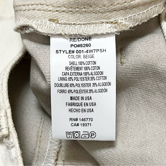 NWT RE/DONE X LEVIS High Rise Distress 70s Patch Denim Fray Cutoff Jean Short 32 - Picture 11 of 12